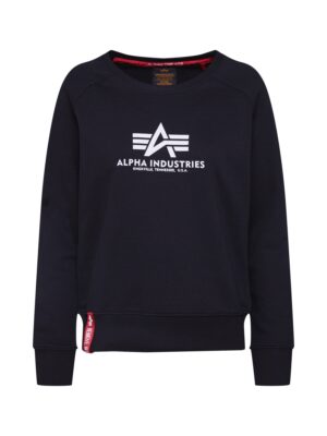 ALPHA INDUSTRIES Tréning póló  fekete / fehér-hu