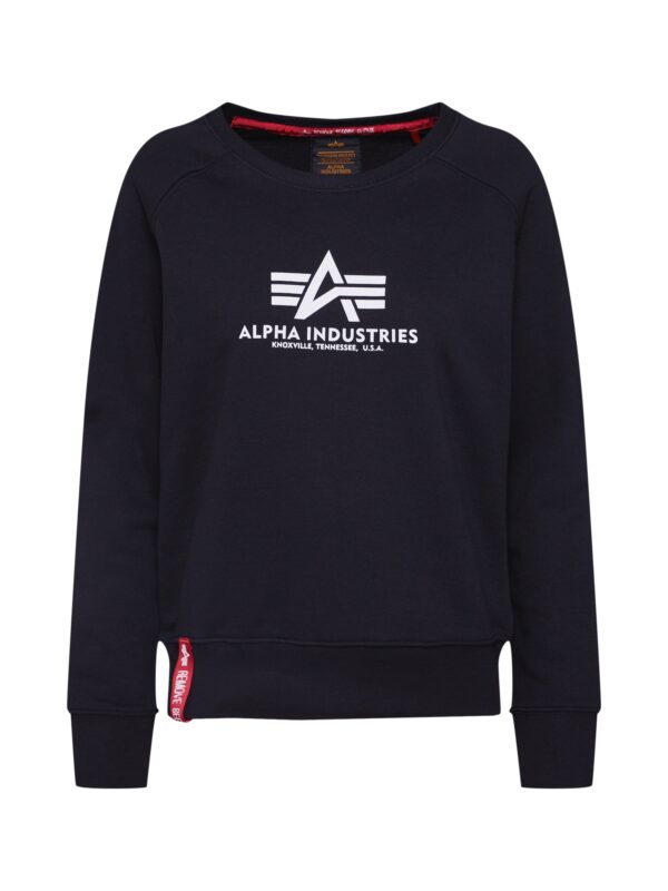 ALPHA INDUSTRIES Tréning póló  fekete / fehér-hu