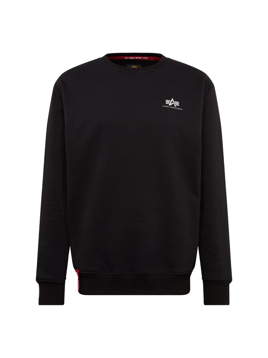 ALPHA INDUSTRIES Tréning póló  fekete / fehér-hu