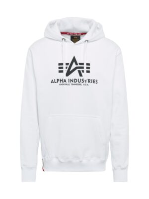ALPHA INDUSTRIES Tréning póló  fekete / piszkosfehér