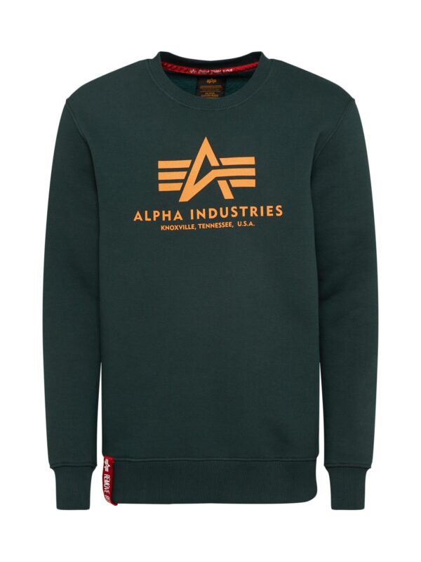 ALPHA INDUSTRIES Tréning póló  fenyő / mandarin / piros / fehér