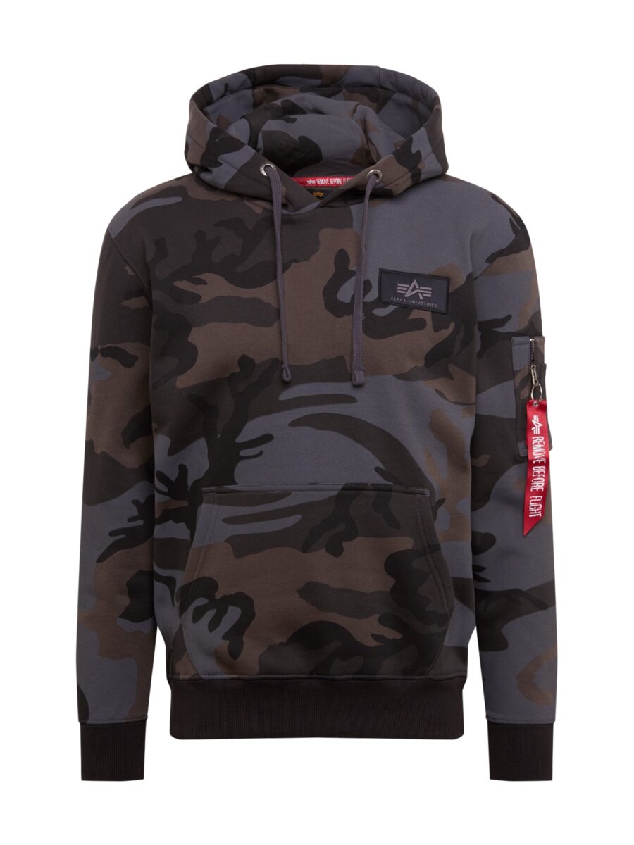 ALPHA INDUSTRIES Tréning póló  galambkék / barna / antracit / fehér