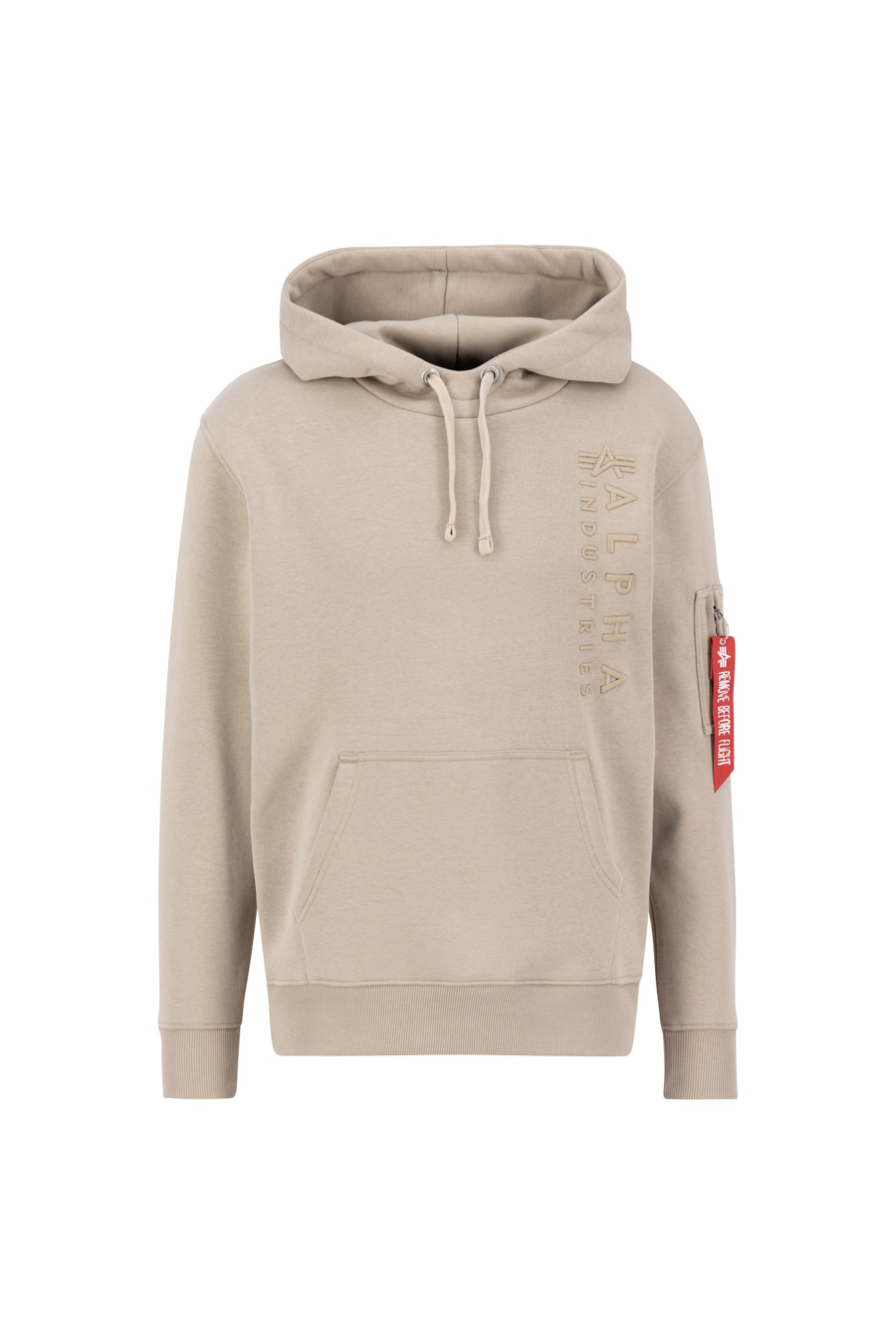 ALPHA INDUSTRIES Tréning póló  homok / piros-Ár