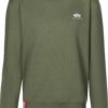 ALPHA INDUSTRIES Tréning póló  olíva / fehér