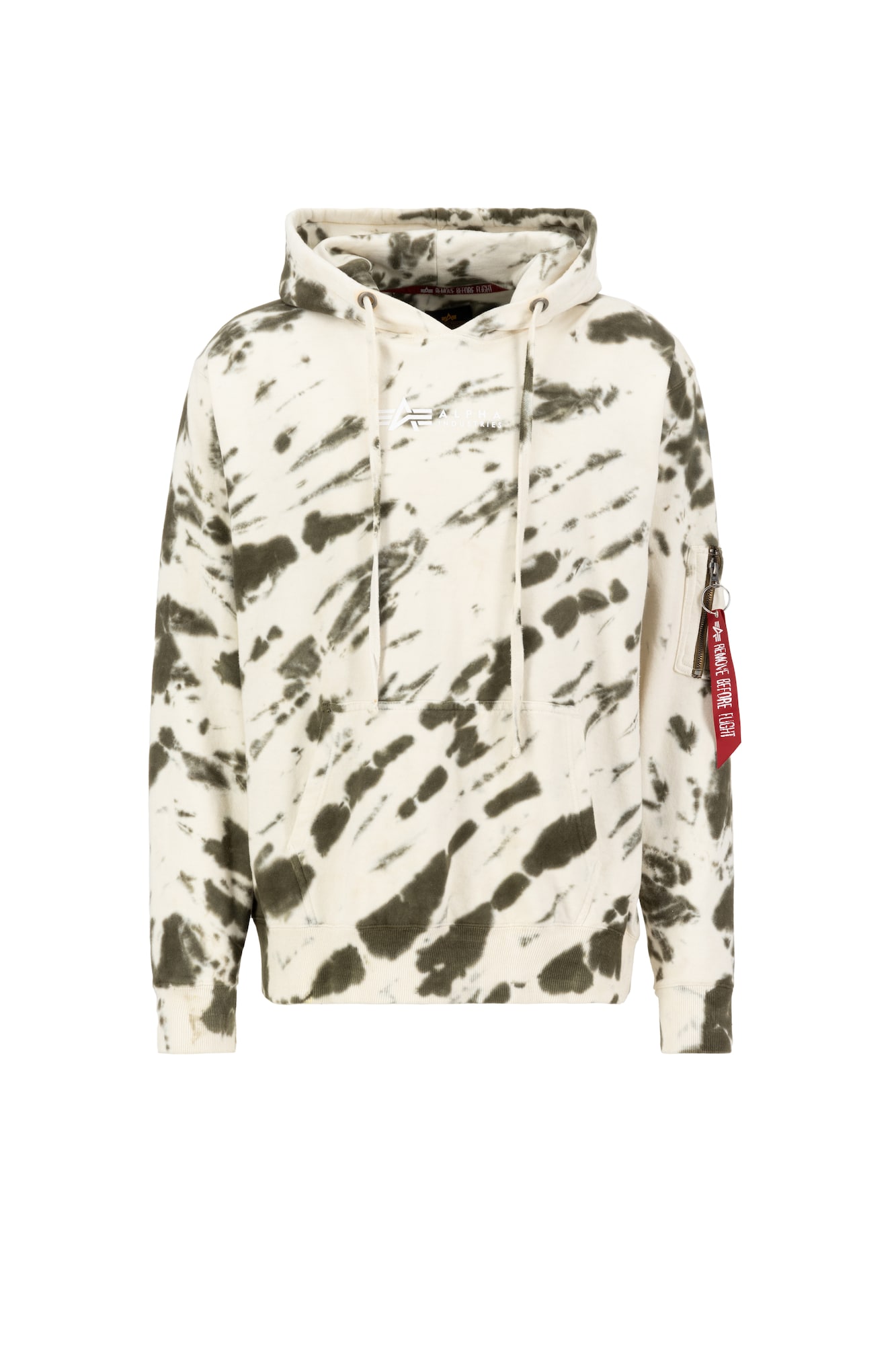 ALPHA INDUSTRIES Tréning póló  olíva / fehér / gyapjúfehér-Hungary