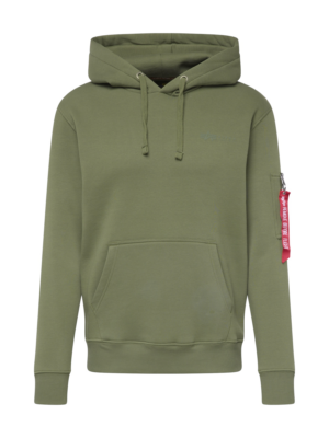 ALPHA INDUSTRIES Tréning póló  olíva / piros-Ár