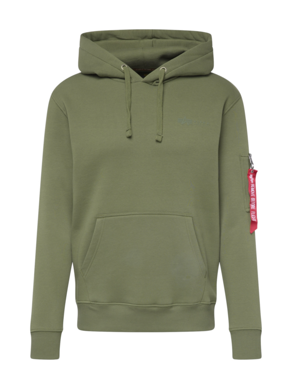 ALPHA INDUSTRIES Tréning póló  olíva / piros-Ár