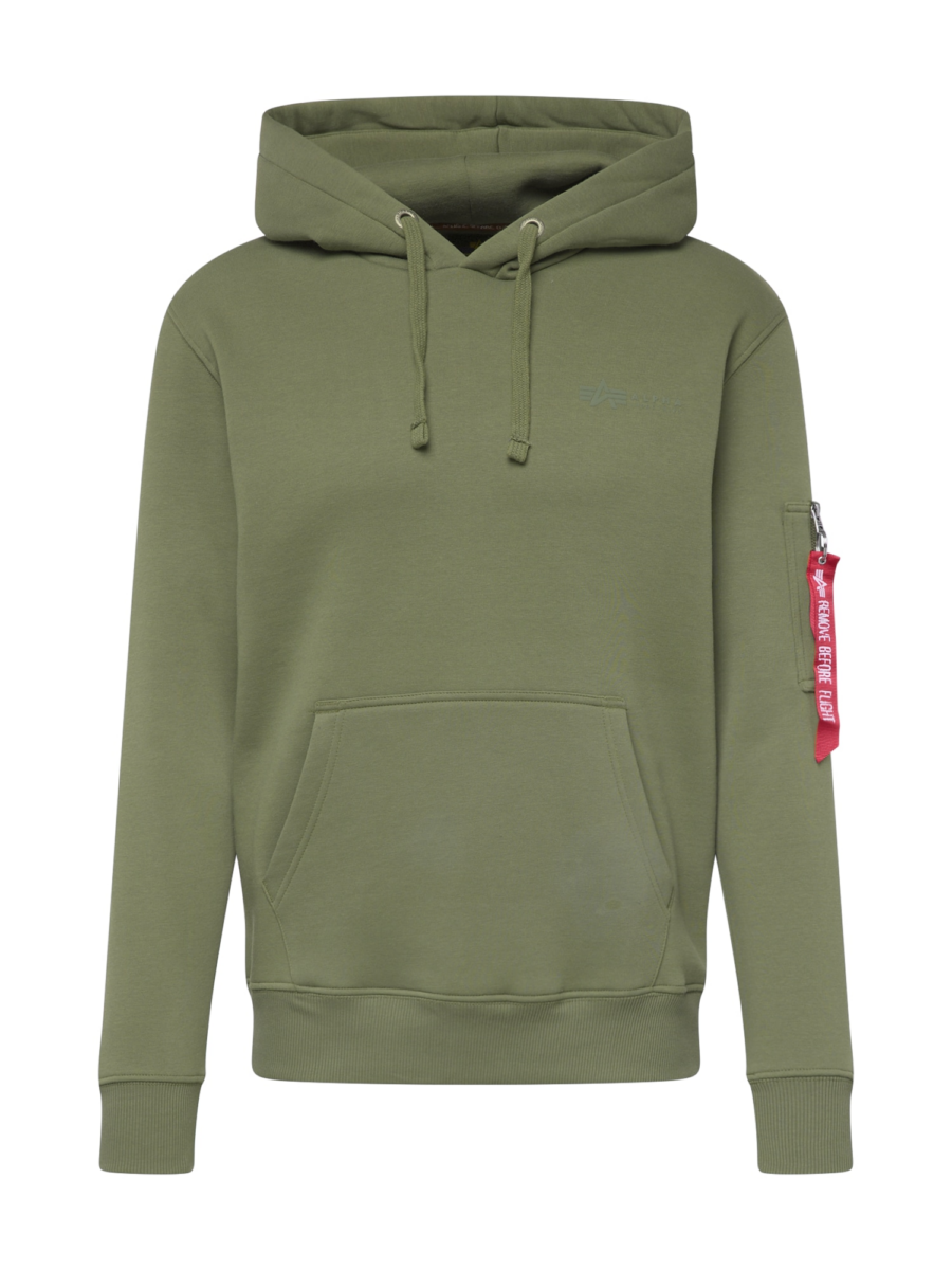 ALPHA INDUSTRIES Tréning póló  olíva / piros-Ár