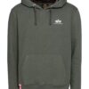 ALPHA INDUSTRIES Tréning póló  olíva / piros / fehér