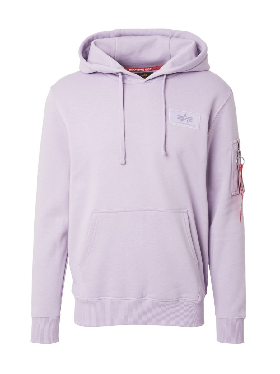 ALPHA INDUSTRIES Tréning póló  orgona / fehér-hu