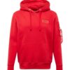ALPHA INDUSTRIES Tréning póló  piros / fehér