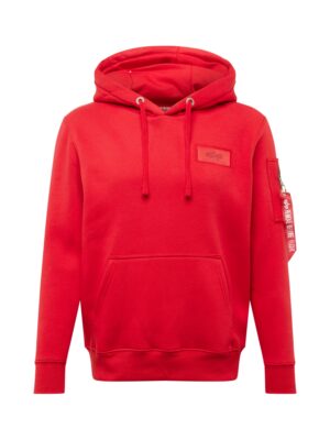 ALPHA INDUSTRIES Tréning póló  piros / fehér