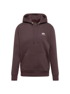 ALPHA INDUSTRIES Tréning póló  sötét barna / fehér-Ár