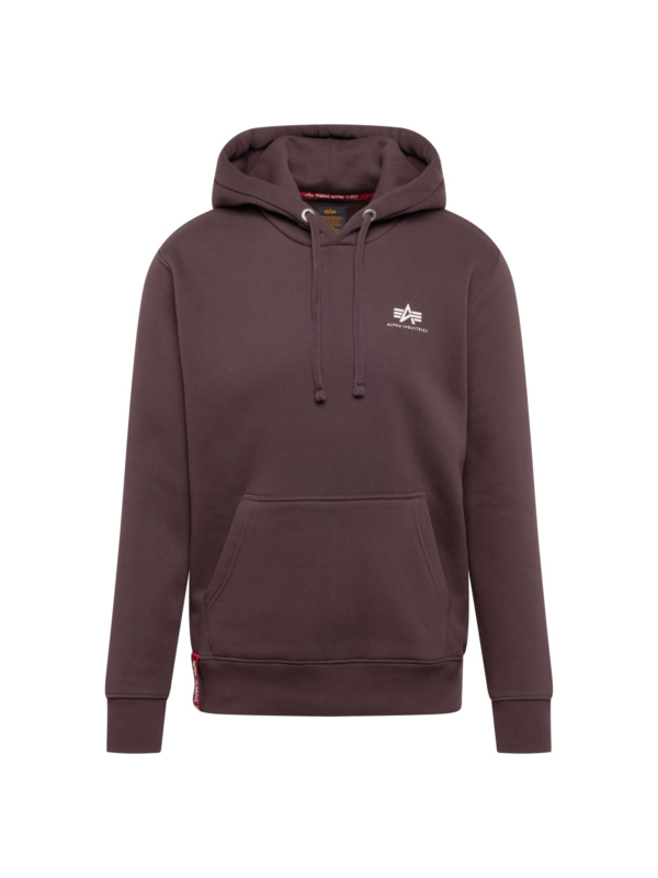 ALPHA INDUSTRIES Tréning póló  sötét barna / fehér-Ár