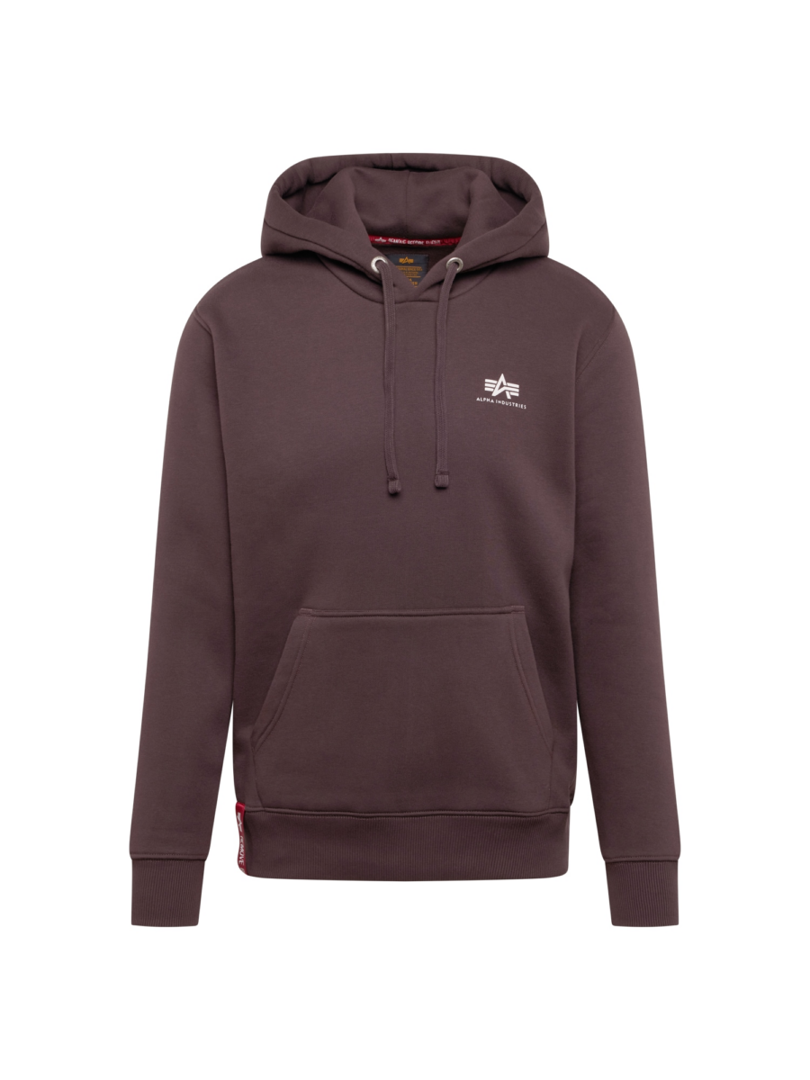 ALPHA INDUSTRIES Tréning póló  sötét barna / fehér-Ár