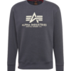 ALPHA INDUSTRIES Tréning póló  sötétszürke / fehér-Hungary