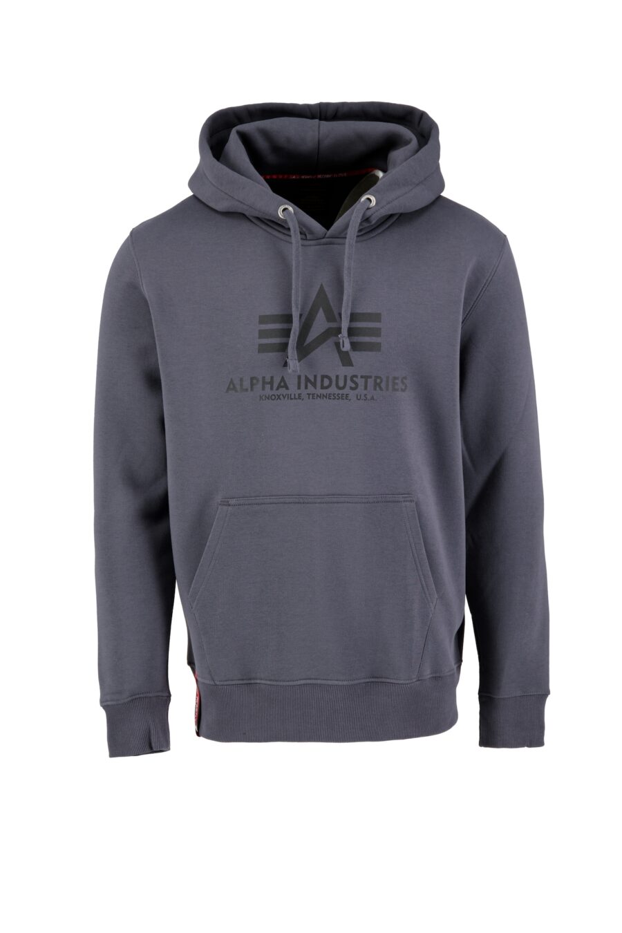 ALPHA INDUSTRIES Tréning póló  sötétszürke / fekete-hu
