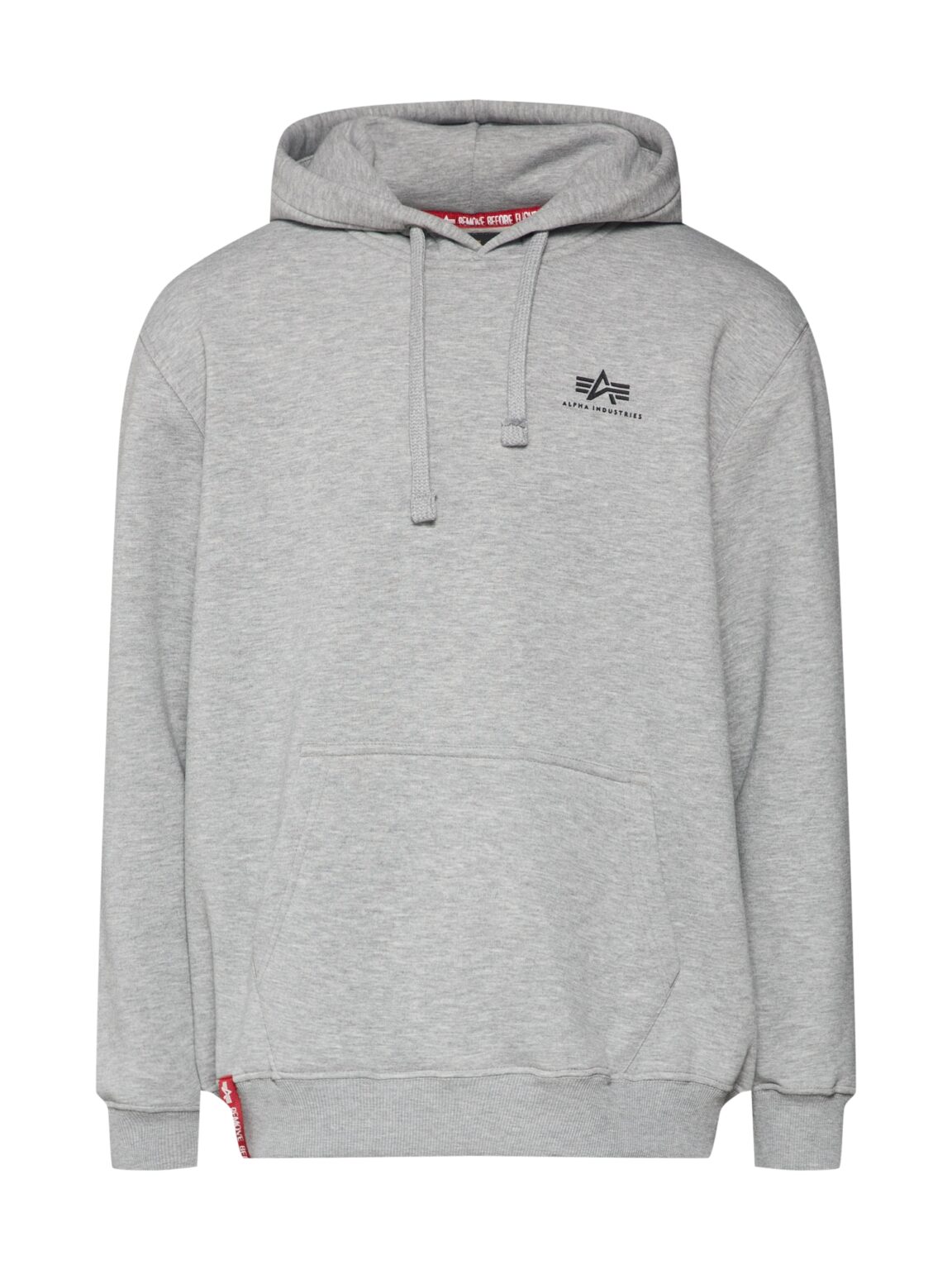 ALPHA INDUSTRIES Tréning póló  szürke / fekete