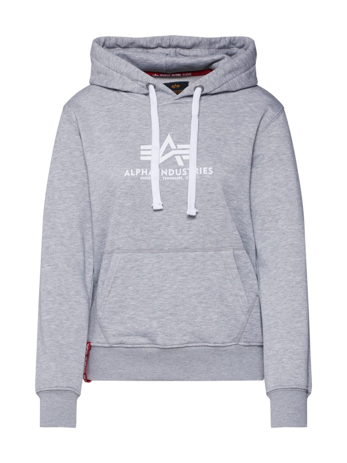 ALPHA INDUSTRIES Tréning póló  szürke melír / fehér