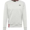 ALPHA INDUSTRIES Tréning póló  szürke melír / fekete