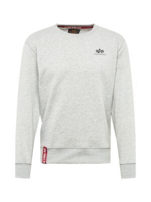ALPHA INDUSTRIES Tréning póló  szürke melír / fekete