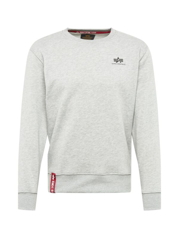 ALPHA INDUSTRIES Tréning póló  szürke melír / fekete
