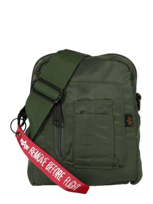 ALPHA INDUSTRIES Válltáska  olíva / piros