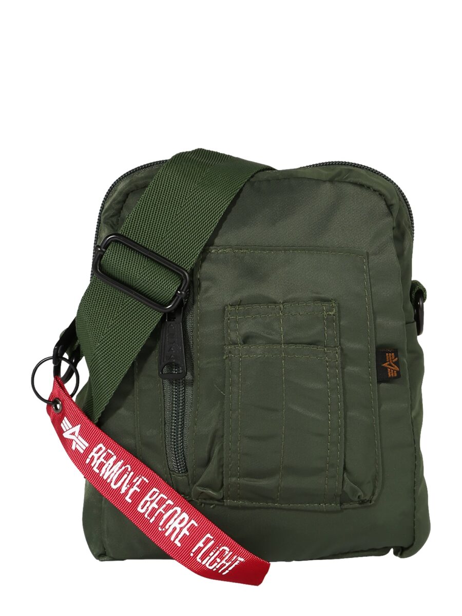 ALPHA INDUSTRIES Válltáska  olíva / piros