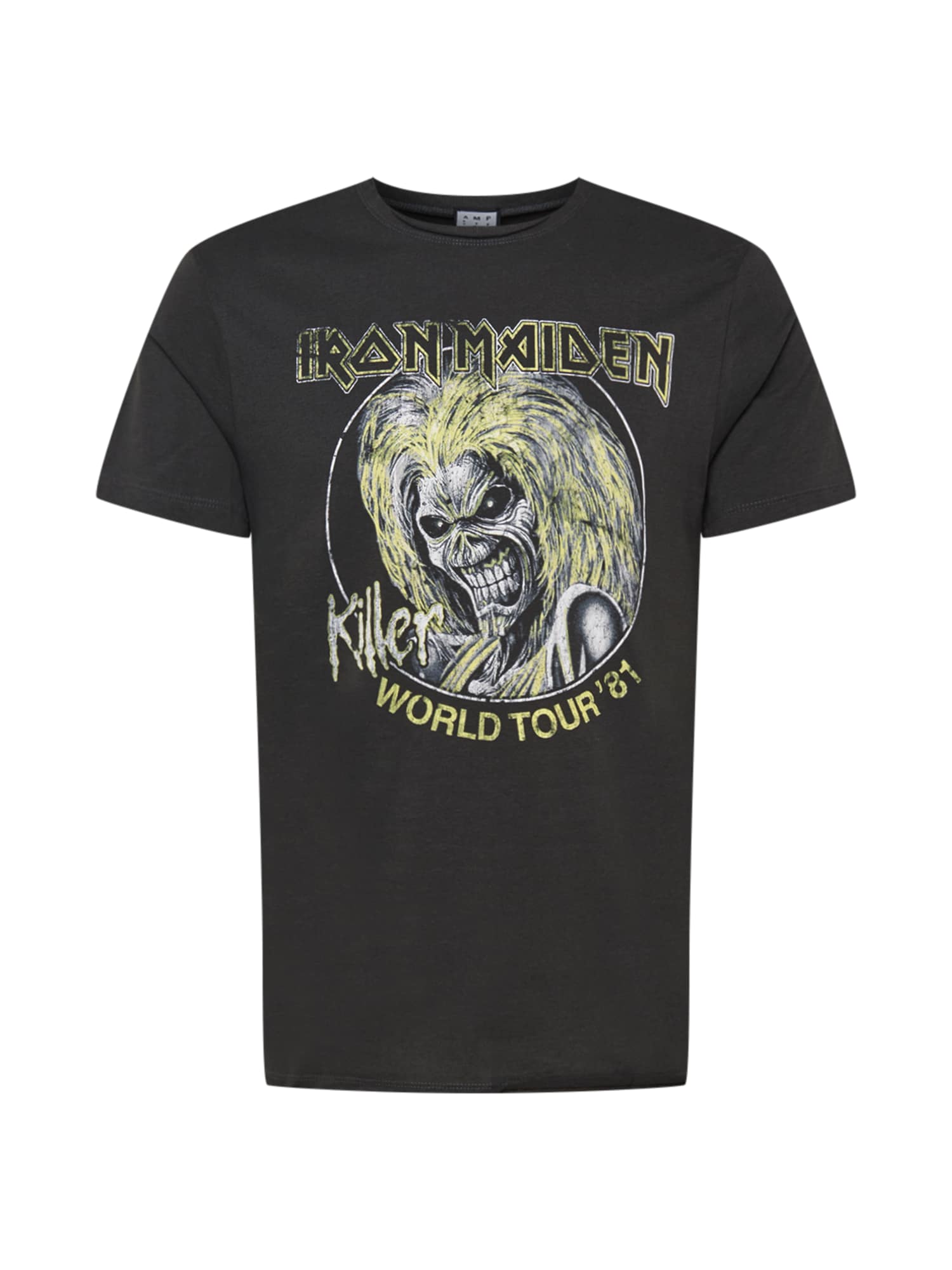 AMPLIFIED Póló 'IRON MAIDEN'  sárga / fekete / fehér-hu