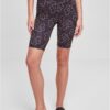 AOP Tech Cycle Women's High Waisted Shorts blackflower