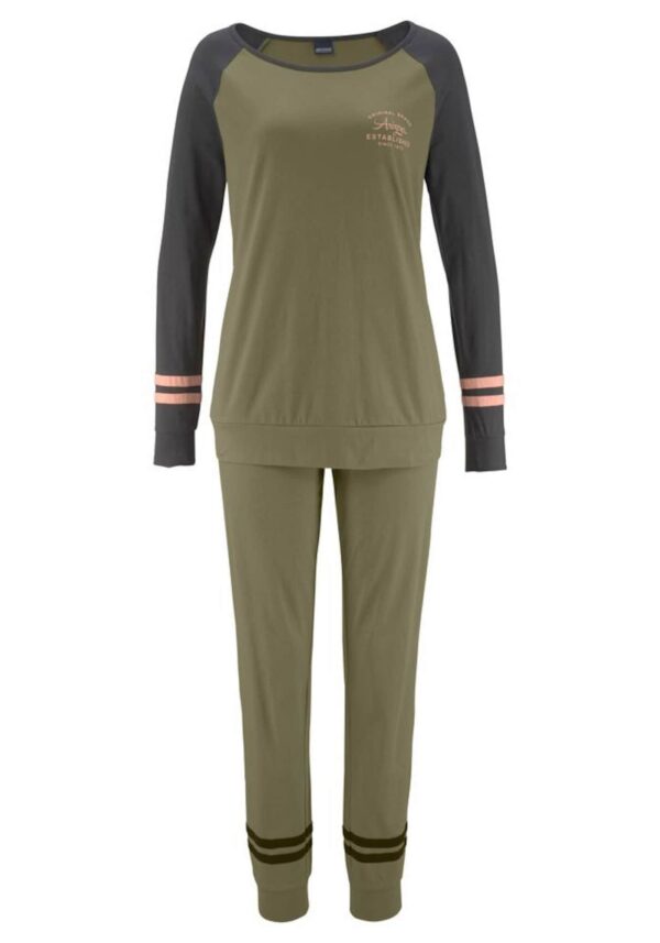 ARIZONA Pizsama  bazaltszürke / khaki / rózsa