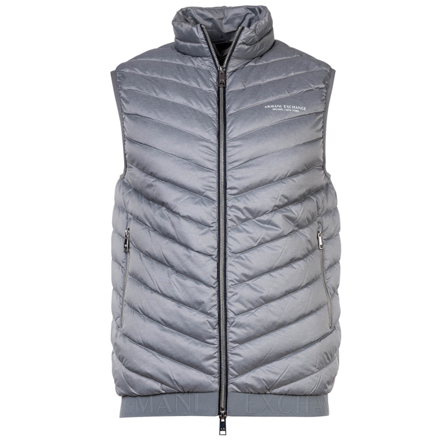 ARMANI EXCHANGE Mellény  ezüstszürke / fehér-Hungary