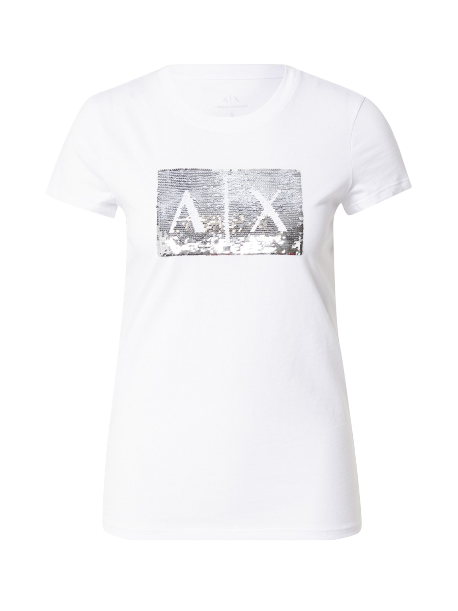 ARMANI EXCHANGE Póló  ezüst / fehér-Hungary