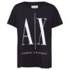 ARMANI EXCHANGE Póló  fekete / fehér