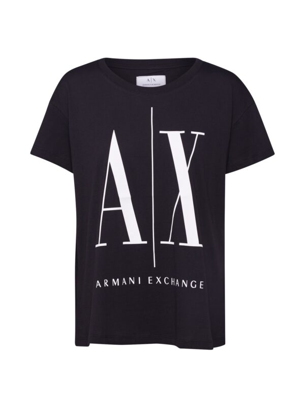 ARMANI EXCHANGE Póló  fekete / fehér