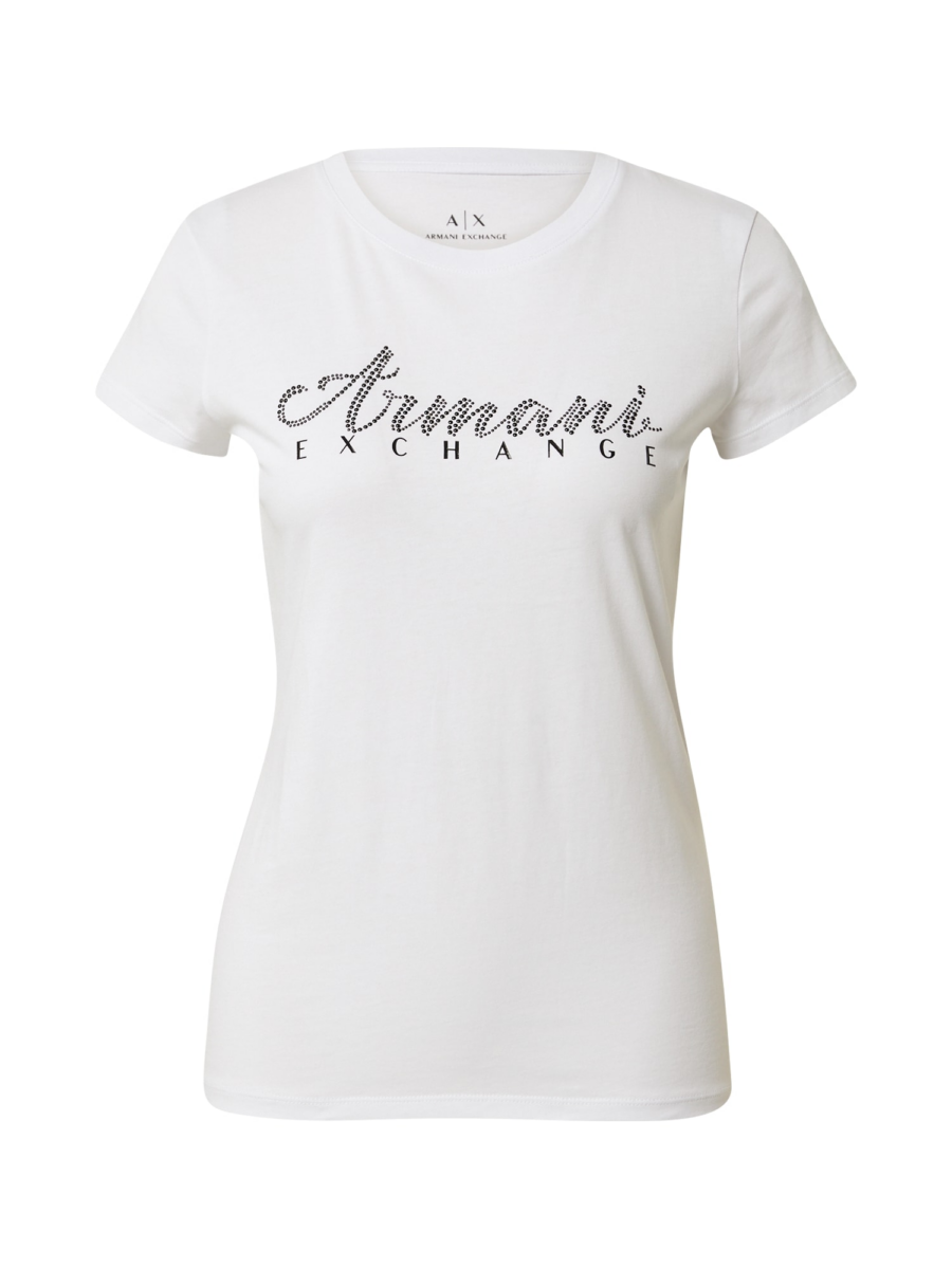 ARMANI EXCHANGE Póló  fekete / fehér-Hungary