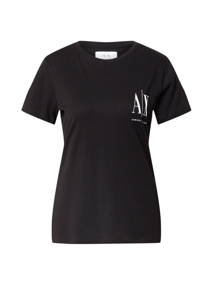 ARMANI EXCHANGE Póló  fekete / fehér-hu