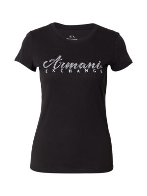 ARMANI EXCHANGE Póló  fekete / fehér-hu