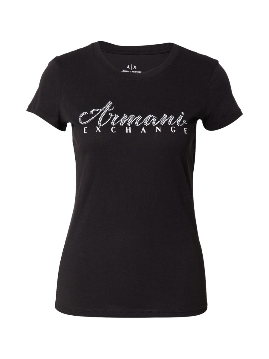 ARMANI EXCHANGE Póló  fekete / fehér-hu