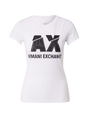 ARMANI EXCHANGE Póló  fekete / fehér-hu