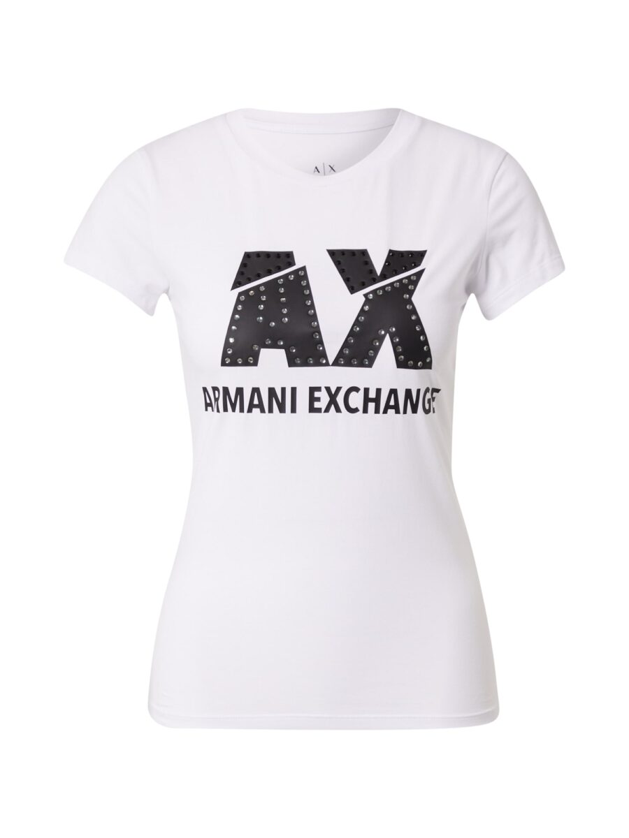 ARMANI EXCHANGE Póló  fekete / fehér-hu