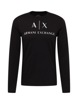 ARMANI EXCHANGE Póló  fekete / fehér-hu