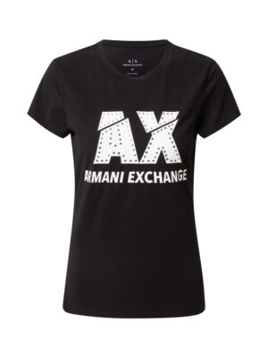 ARMANI EXCHANGE Póló  fekete / fehér-hu