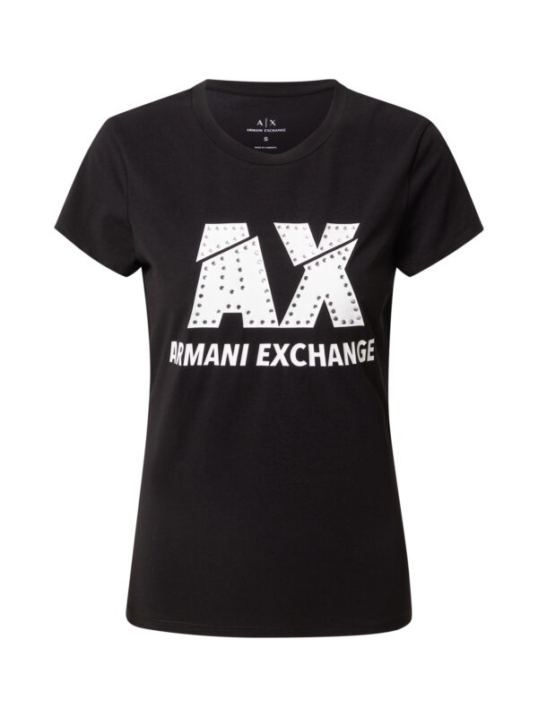 ARMANI EXCHANGE Póló  fekete / fehér-hu