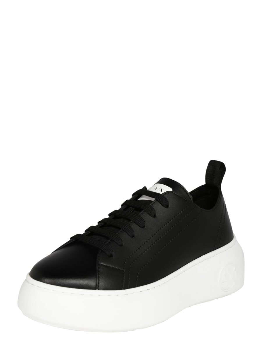 ARMANI EXCHANGE Rövid szárú sportcipők  fekete / fehér-hu