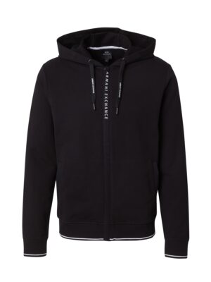 ARMANI EXCHANGE Tréning dzseki  fekete / fehér-hu