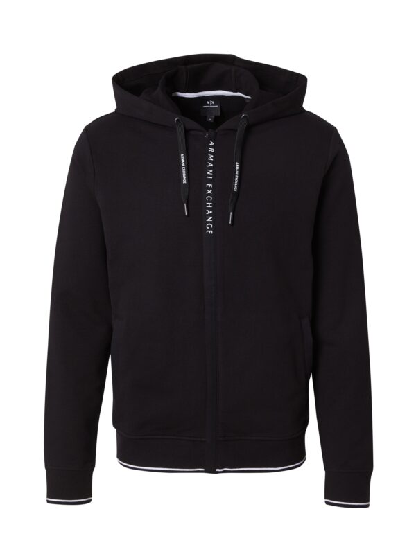 ARMANI EXCHANGE Tréning dzseki  fekete / fehér-hu