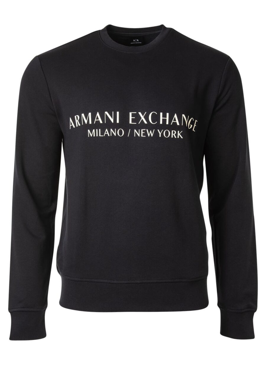 ARMANI EXCHANGE Tréning póló  sötétkék / fehér-hu
