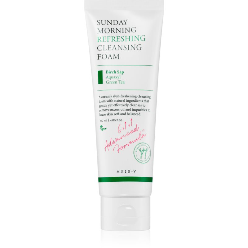 AXIS-Y 6+1+1 Advanced Formula Sunday Morning Refreshing Cleansing Foam mélyen tisztító krémes hab az érzékeny arcbőrre 120 ml-Ár