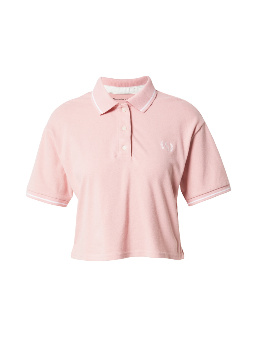 Abercrombie & Fitch Póló 'APAC'  rózsaszín / fehér-Hungary
